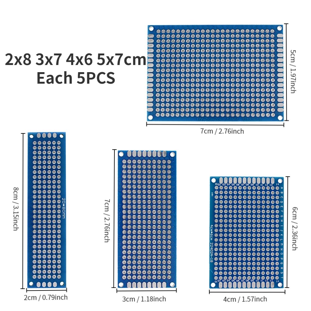 PCB  ŰƮ  Ÿ ȸ , 20PCs, 2x8, 3x7, 4x6, 5x7cm,  5PCs,  